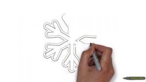 Как нарисовать снежинку 1