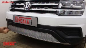 Защита радиатора PREMIUM - VOLKSWAGEN TERAMONT I с 2016г.в. (Хром)- strelka11.ru
