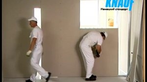 монтаж перегородок из ГКЛ в два слоя.