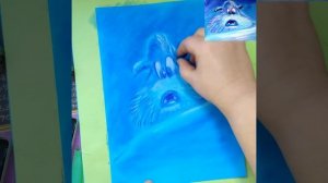 Как нарисовать Миго пастелью из Мультфильма Смолфут. Видео для гаджетов