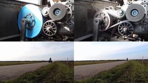 Скорость Мини трактора на разных ведомых шкивах