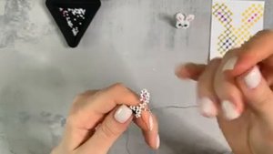 Кролик из бисера плетением крестик. Beaded rabbit. Tutorial