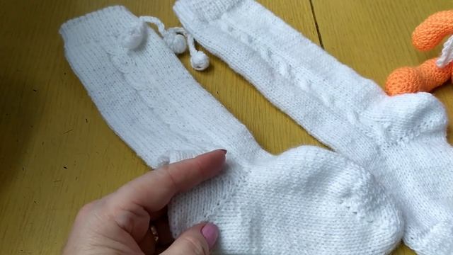 Гольфы спицами для девочки Экспресс мастер класс смотреть онлайн