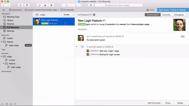 GitHub Pull Requests on the Desktop with Tower