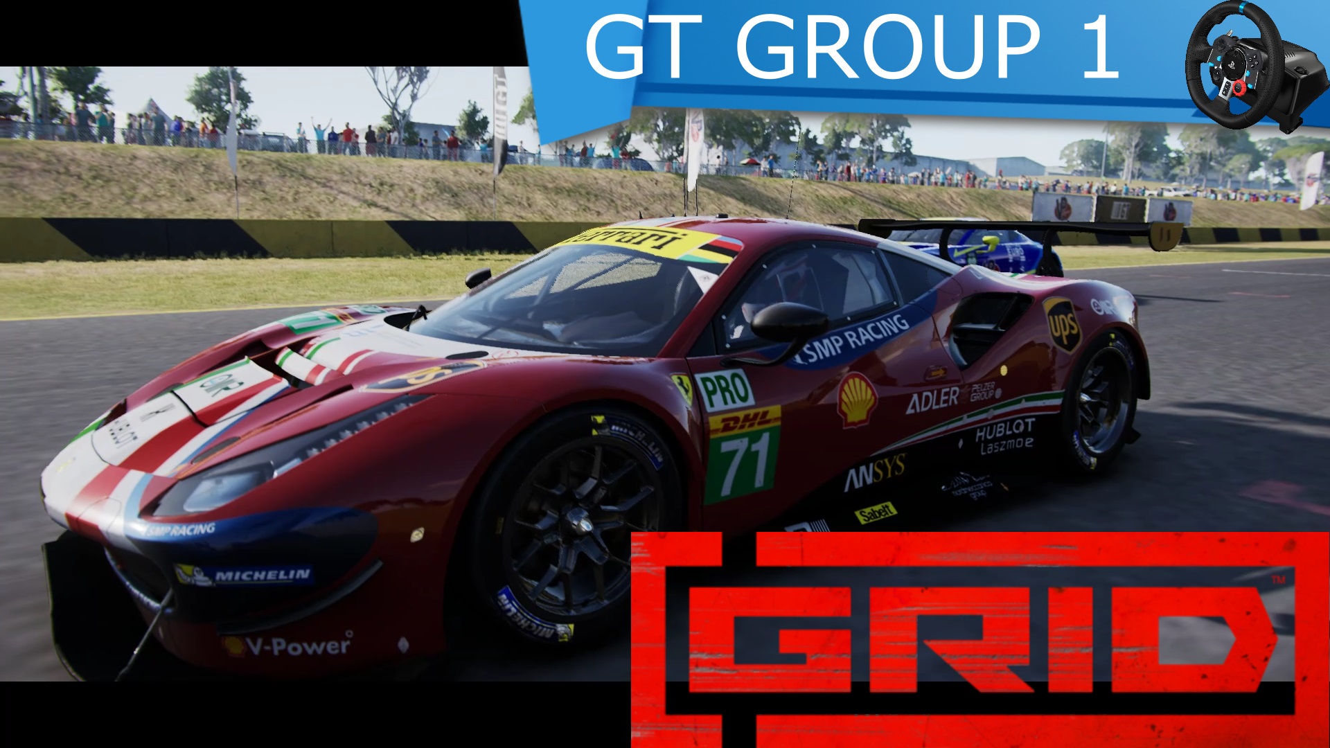 Прохождение игры GRID | Ferrari 488 GTE - GT Series | Logitech G29