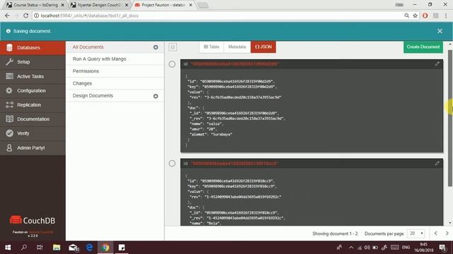 Nyantai dengan CouchDB Tutorial Basic
