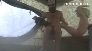 Печь Жига-3 с камнями. В палатке Мобиба К6