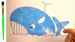 Морское животное КИТ для малышей / Раскраски мультик для детей / Детская Комната РАСКРАСКИ