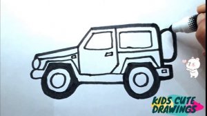 Jeep Drawing and Coloring | Рисунок и раскраска джипа | Jeep chizish va rang berish