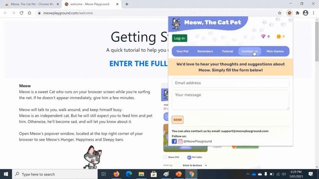 CUTE pet on your Screen- Meow the Cat Pet - Best chrome extensions