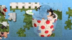 Adorable Cute Puppy Dog in a Cup - Dog Jigsaw Puzzle Games for Children with Nursery Rhymes