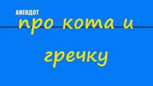 Анекдот про кота и гречку
