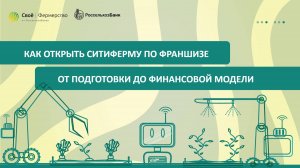 Как открыть ситиферму по франшизе: от подготовки до финансовой модели