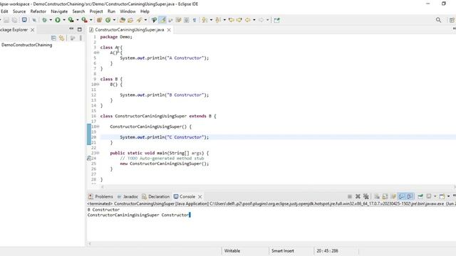 Constructor Chaining Using Super Keywords In Java | OOPs | JAVA | Hindi | #13