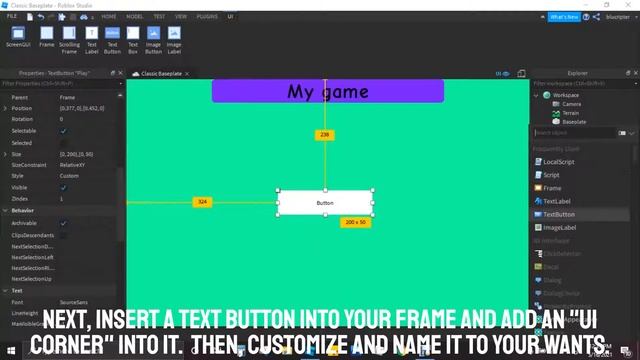 How to Create a Play Button - Roblox Studio смотреть онлайн