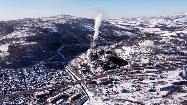 Солнечный Магадан. Колыма. Вид с высоты птичьего полёта 2021г