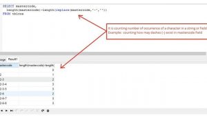 MySQL Counting number of occurrence of a character in a string.