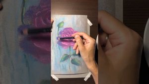 Рисуем розу сухой пастелью. Часть 1. Рисунок