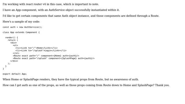 Passing an Instance of a Service Through a Route in React смотреть онлайн