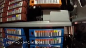 Inside a tape library