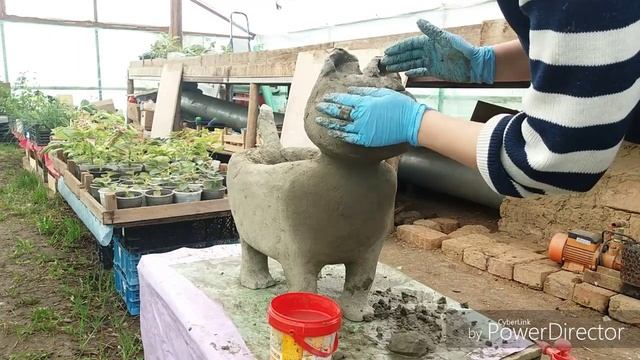 Кот кашпо поделка для сада своими руками,,часть 1 смотреть онлайн