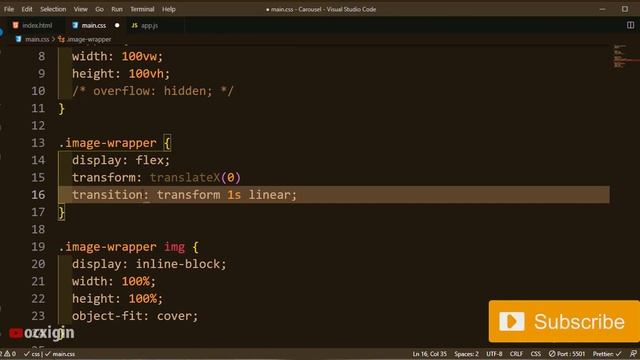 Carousel with JavaScript and CSS