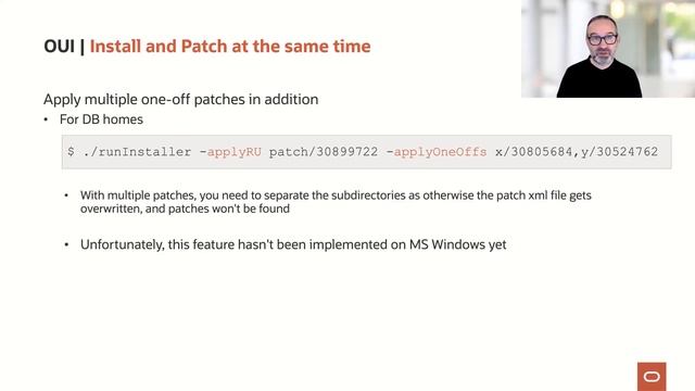 Install Oracle Database Home and apply patch at the same time смотреть онлайн