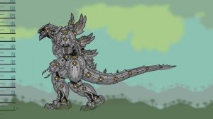 Monsters Size Comparison (ASM) 4 - Shin Godzilla-Biollante, Mechagodzilla