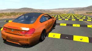 Лежащие полицейские на скорости в BeamNG Drive