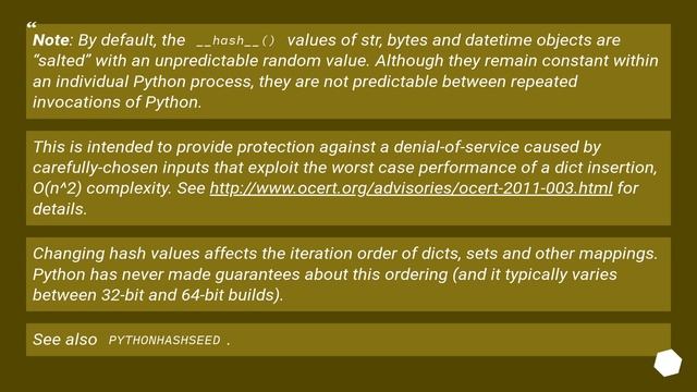 hash function in Python 3.3 returns different results between sessions
