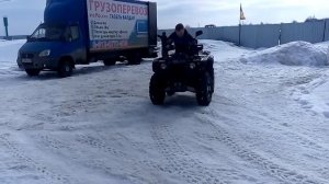 квадроцикл stels леопард 600 зима снег тест драйв