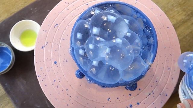 Способы нанесения глазури: техника декорирования керамики пузырями (bubbles)