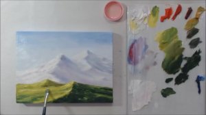 Как написать горный пейзаж маслом