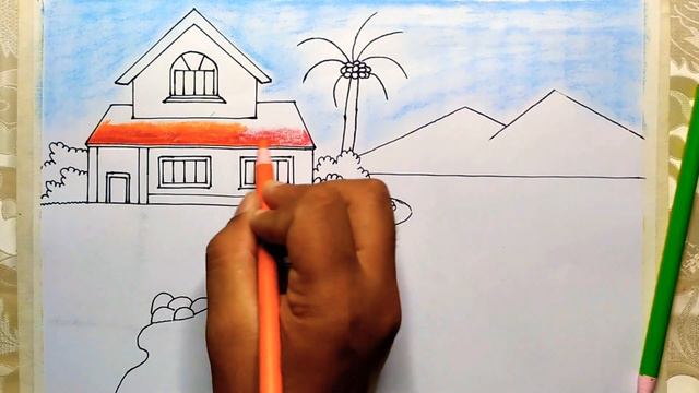 How to Draw Beautiful Nature Drawing Step By Step. смотреть онлайн