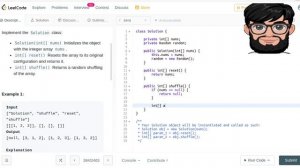 Leetcode Question 384 "Shuffle an Array" in Java