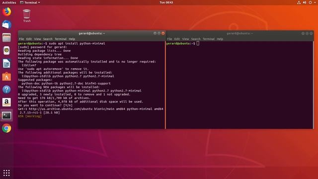 PD-5.2.2.4 Install python Ubuntu