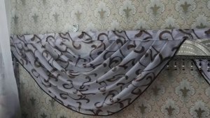 МК шьем ламбрекен из остатков тюля и штор.(часть 5)