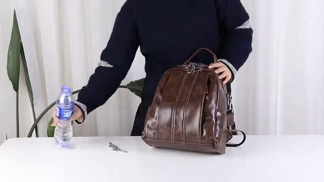 Женский классический кожаный рюкзак смотреть онлайн