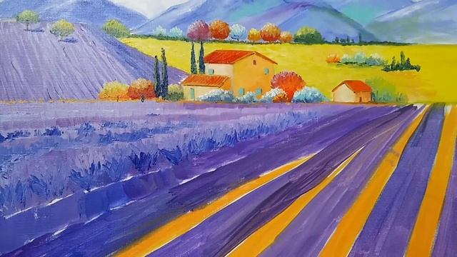 ? Как нарисовать пейзаж лавандовое поле смотреть онлайн