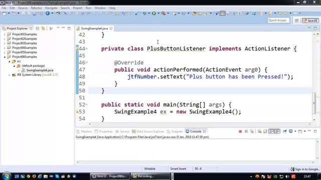 Java Tutorial - 33 - Java Swing Basics - Button ActionListener using Inner Class смотреть онлайн