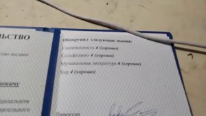 Получил свидетельство об окончании музыкальной школы