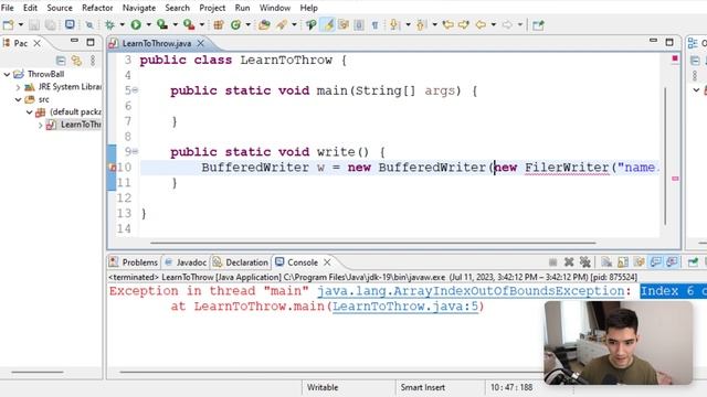 Throw And Throws In Java Tutorial #48 смотреть онлайн
