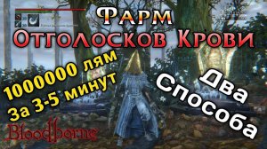 Bloodborne - Фарм Отголосков Крови (Два Способа) Быстрый Фарм