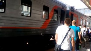 Железнодорожный вокзал Красноярска. | Поезд Иркутск - Анапа. | 5 августа 2018 г.