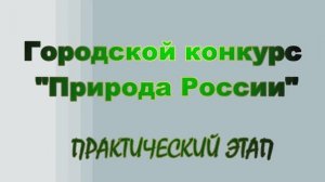 Городской конкурс: "Природа России" - 2022.