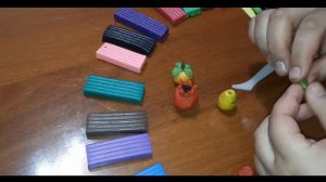 Plastilindan mevalar yasash/делаем фрукты из пластилина/make berries from plasticine