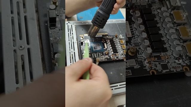 Ремонт видеокарты RTX 3060 Ti. Артефакты. Нет изображения. Замена памяти на Samsung