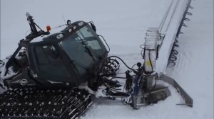 Как делают трассу для сноуборда Хафпайп, ратрак