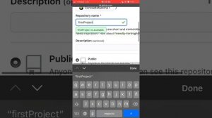 Creating a new repository on GitHub on a phone