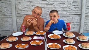 БУРГЕРЫ НАГГЕТСЫ ХОТ-ДОГИ КТО БОЛЬШЕ И БЫСТРЕЕ СЪЕСТ ПОЛУЧИТ ДЕНЬГИ